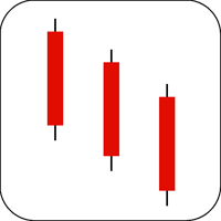 Three Black Crows Candlestick Example